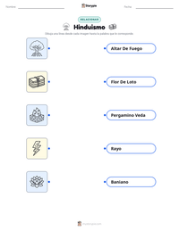 Hoja de trabajo imprimible de Hinduismo para niños