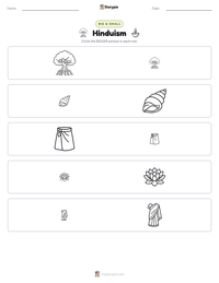 Hinduism printable worksheet preview