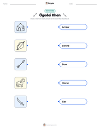 Ögedei Khan printable worksheet preview