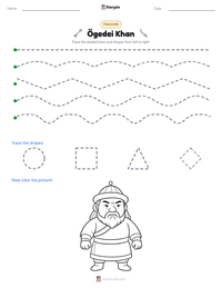 Ögedei Khan printable worksheet preview