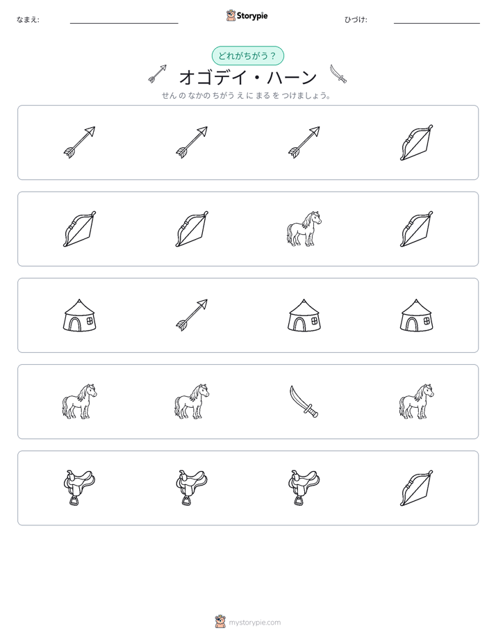 異なるものを見つけよう