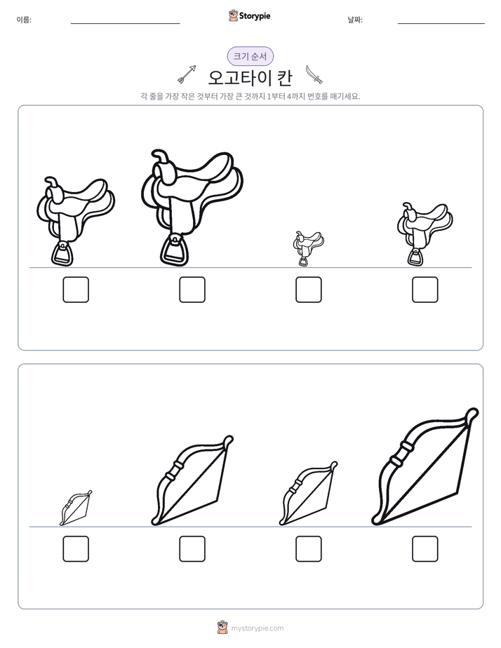 크기 순서