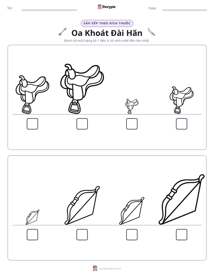 Thứ Tự Kích Thước