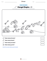 Mongol Empire printable worksheet preview