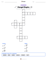 Mongol Empire printable worksheet preview