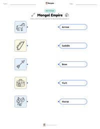 Mongol Empire printable worksheet preview
