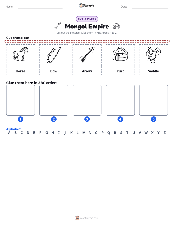 Cut & Paste Alphabet
