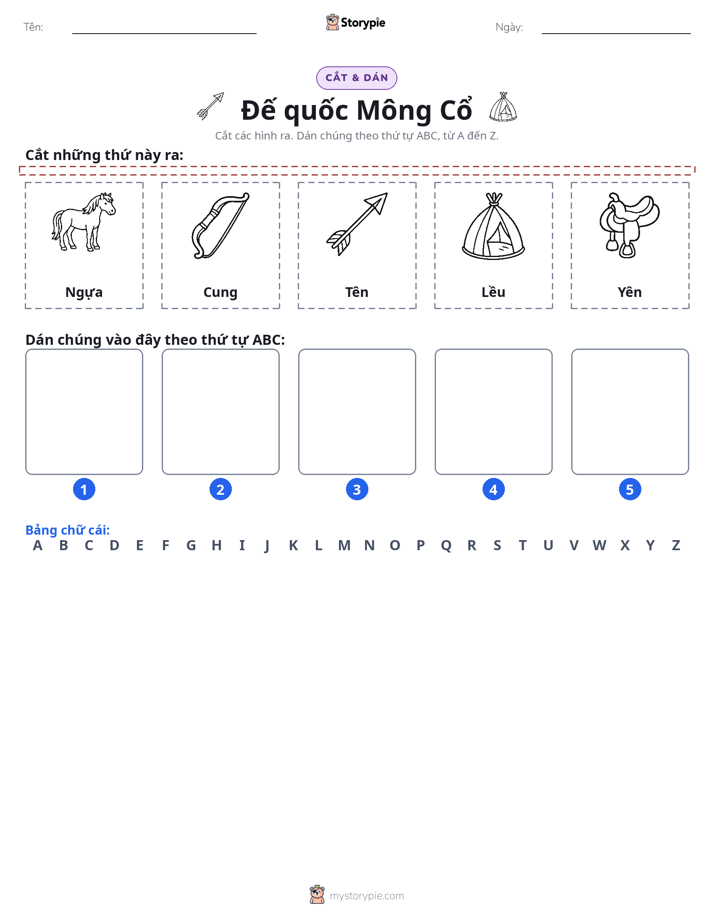 Cắt & Dán Chữ Cái