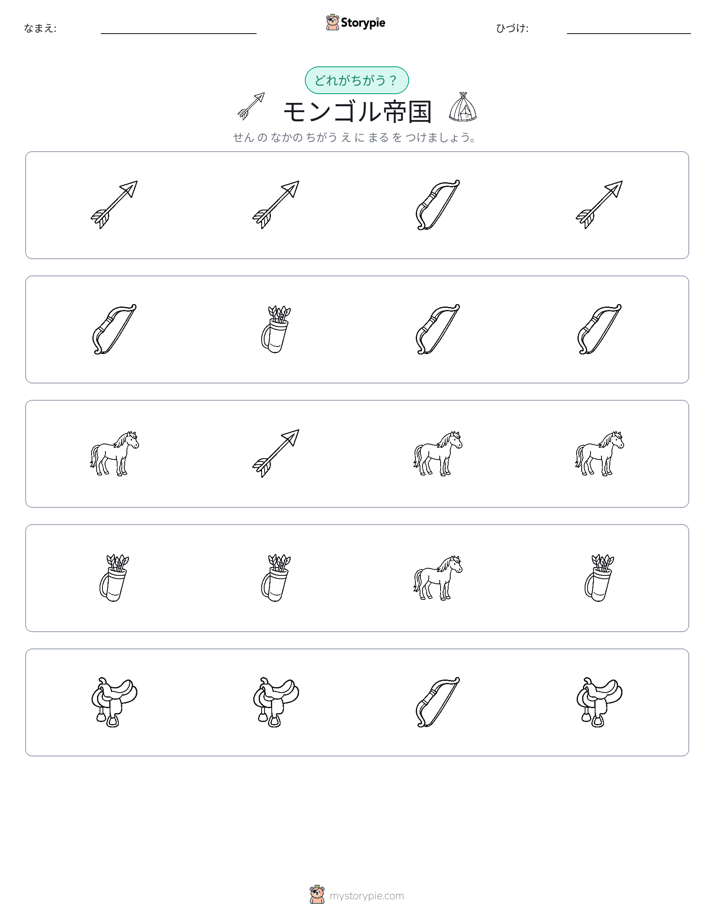 異なるものを見つけよう