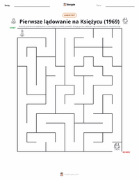 Podgląd drukowalnego arkusza ćwiczeń Pierwsze lądowanie na Księżycu (1969)