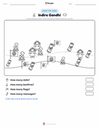 Indira Gandhi printable worksheet preview