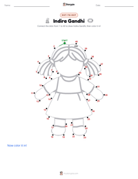 Indira Gandhi printable worksheet preview