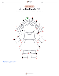 Aperçu de la feuille de travail imprimable Indira Gandhi