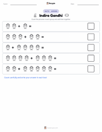 Indira Gandhi printable worksheet preview