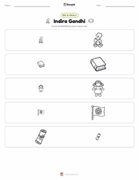 Indira Gandhi printable worksheet preview