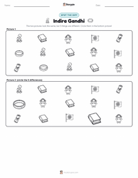 Indira Gandhi printable worksheet preview