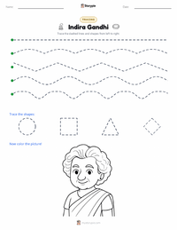 Indira Gandhi printable worksheet preview