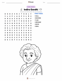 Indira Gandhi printable worksheet preview