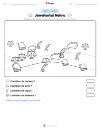Aperçu de la feuille de travail imprimable Jawaharlal Nehru
