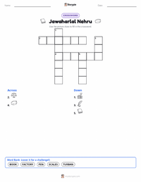 Jawaharlal Nehru printable worksheet preview