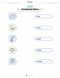 Jawaharlal Nehru printable worksheet for kids