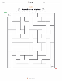 Jawaharlal Nehru printable worksheet preview