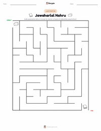 Aperçu de la feuille de travail imprimable Jawaharlal Nehru