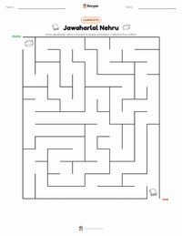 Anteprima della scheda stampabile di Jawaharlal Nehru