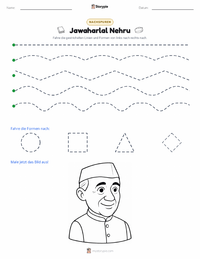 Jawaharlal Nehru druckbare Arbeitsblatt Vorschau