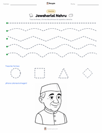 Vista previa de la hoja de trabajo imprimible de Jawaharlal Nehru