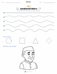 Aperçu de la feuille de travail imprimable Jawaharlal Nehru