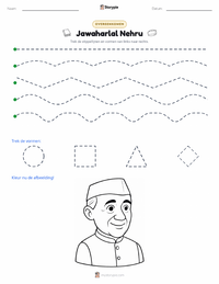 Jawaharlal Nehru afdrukbare werkblad voorbeeld