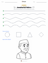 Prévia da folha de atividades imprimível Jawaharlal Nehru