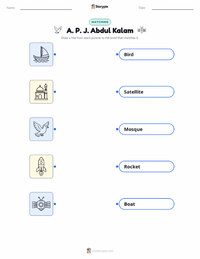 A. P. J. Abdul Kalam printable worksheet for kids
