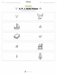 A. P. J. Abdul Kalam printable worksheet preview