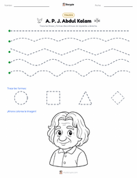 Vista previa de la hoja de trabajo imprimible de A. P. J. Abdul Kalam