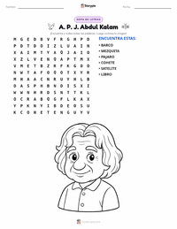 Vista previa de la hoja de trabajo imprimible de A. P. J. Abdul Kalam