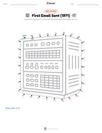 First Email Sent (1971) printable worksheet preview