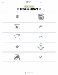 Anteprima della scheda stampabile di Primo Invio di Email (1971)