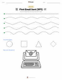 First Email Sent (1971) printable worksheet preview