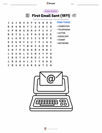First Email Sent (1971) printable worksheet preview