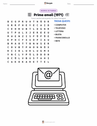 Anteprima della scheda stampabile di Primo Invio di Email (1971)