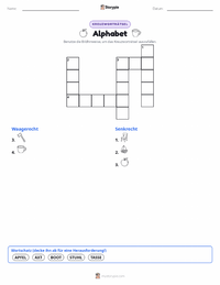 Alphabet druckbare Arbeitsblatt Vorschau