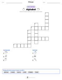Aperçu de la feuille de travail imprimable Alphabet