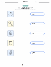 Alphabet druckbare Arbeitsblatt Vorschau