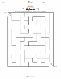 Alphabet druckbare Arbeitsblatt Vorschau