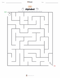 Alphabet printable worksheet preview