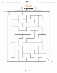 Aperçu de la feuille de travail imprimable Alphabet