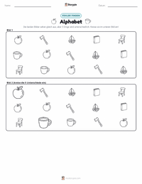 Alphabet druckbare Arbeitsblatt Vorschau