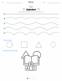 Aperçu de la feuille de travail imprimable Alphabet